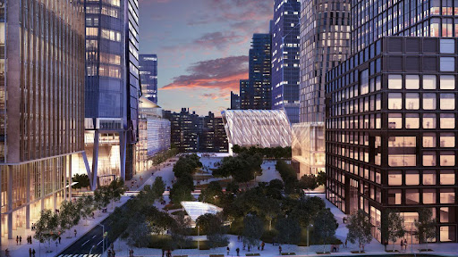 Rendering nowojorskiego projektu inteligentnego miasta Hudson Yards